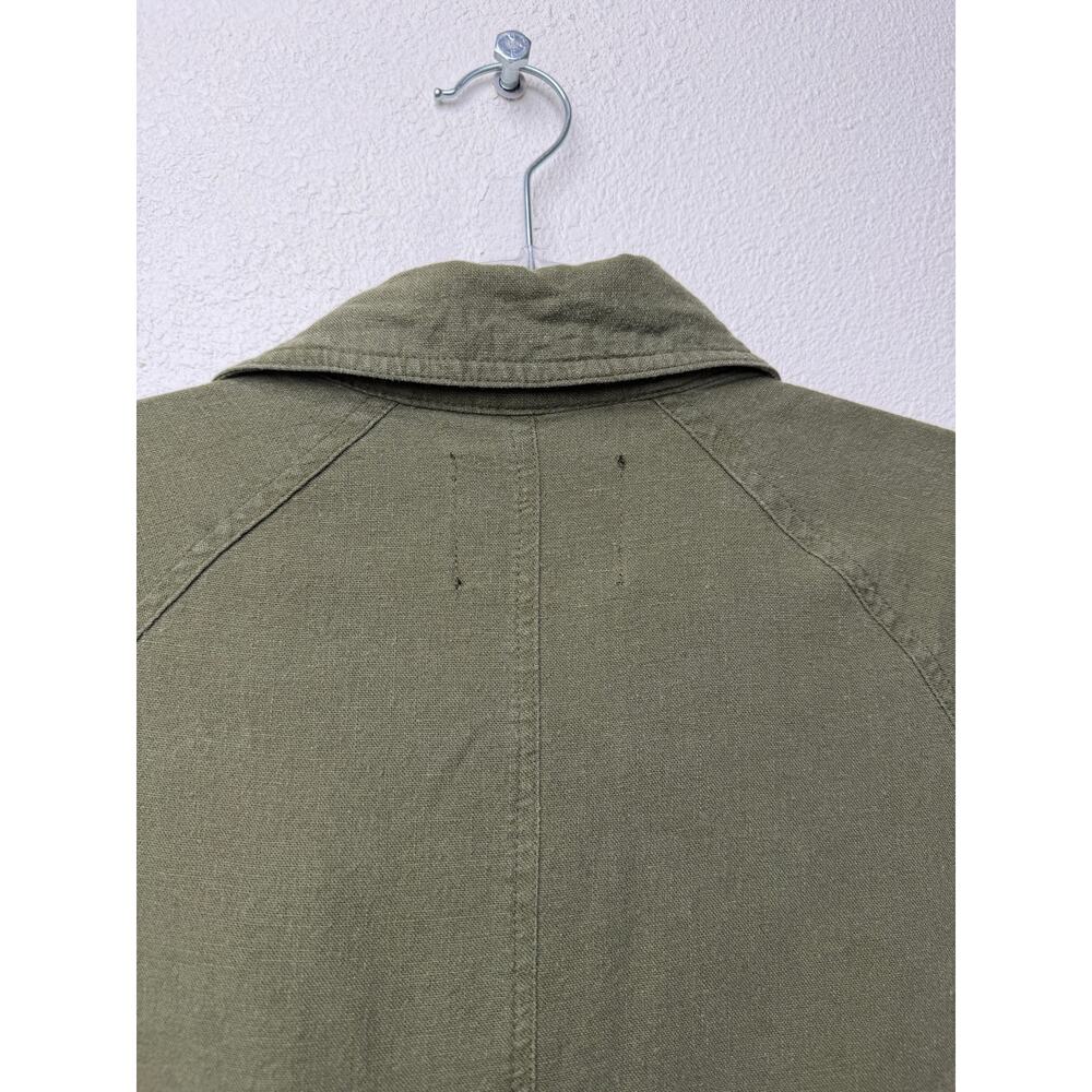 Love Tree Olive Linen Blend Moto Jacket Women's M - Picture 10 of 15